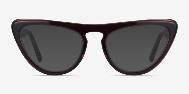 Korat Burgundy AcetateEyeglass Frames from EyeBuyDirect, with Tinted Lenses