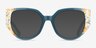 Dianthus Green Floral AcetateEyeglass Frames from EyeBuyDirect, with Tinted Lenses