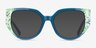 Dianthus Blue Floral AcetateEyeglass Frames from EyeBuyDirect, with Tinted Lenses