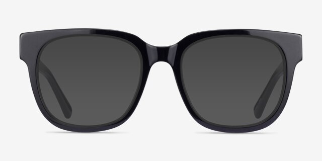 Snapdragon Black Floral AcetateEyeglass Frames from EyeBuyDirect, with Tinted Lenses
