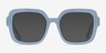 Seed Clear Blue AcetateEyeglass Frames from EyeBuyDirect, with Tinted Lenses