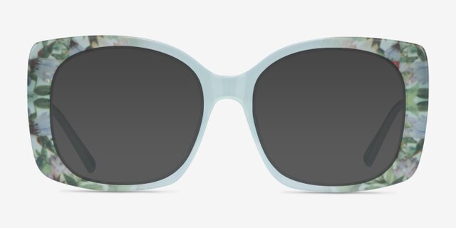 Amaryllis Green Floral Green AcetateEyeglass Frames from EyeBuyDirect, with Tinted Lenses