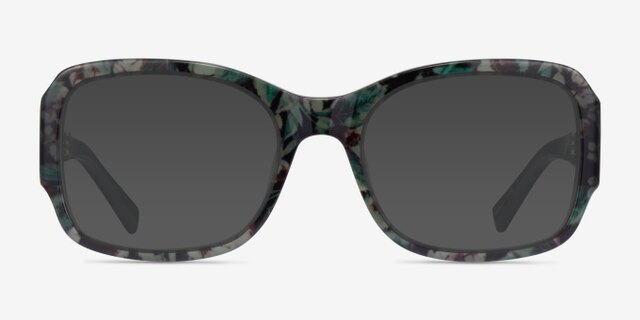 Viola Green Floral AcetateEyeglass Frames from EyeBuyDirect, with Tinted Lenses