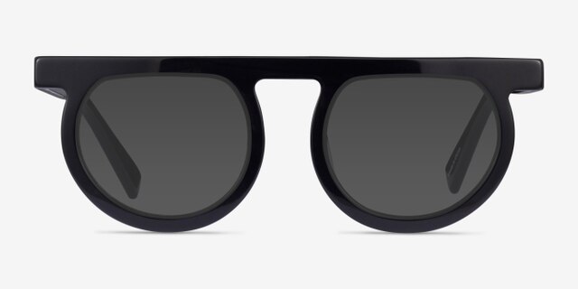 Theorem Black AcetateEyeglass Frames from EyeBuyDirect, with Tinted Lenses