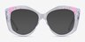 Petalis Clear Floral AcetateEyeglass Frames from EyeBuyDirect, with Tinted Lenses