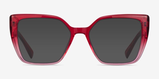 Pierrette Clear Pink PlasticEyeglass Frames from EyeBuyDirect, with Tinted Lenses
