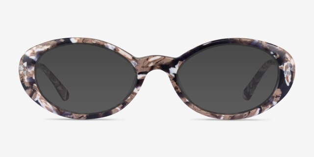 Jetta Brown Gold Floral AcetateEyeglass Frames from EyeBuyDirect, with Tinted Lenses