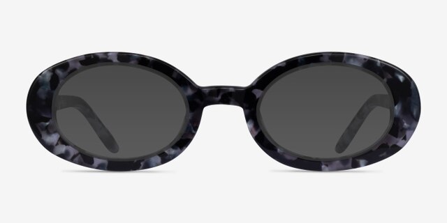 Gaia Gray Tortoise AcetateEyeglass Frames from EyeBuyDirect, with Tinted Lenses