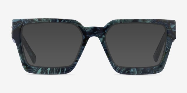 Hestia Green Floral AcetateEyeglass Frames from EyeBuyDirect, with Tinted Lenses