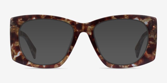 Valencia Brown AcetateEyeglass Frames from EyeBuyDirect, with Tinted Lenses