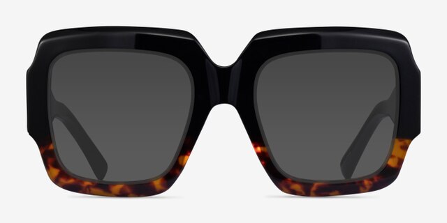 Fira Black Tortoise AcetateEyeglass Frames from EyeBuyDirect, with Tinted Lenses