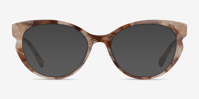 Moa Brown Striped AcetateEyeglass Frames from EyeBuyDirect, with Tinted Lenses