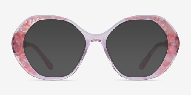 Brigid Pink AcetateEyeglass Frames from EyeBuyDirect, with Tinted Lenses