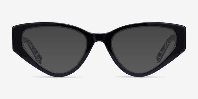 Tia Black AcetateEyeglass Frames from EyeBuyDirect, with Tinted Lenses