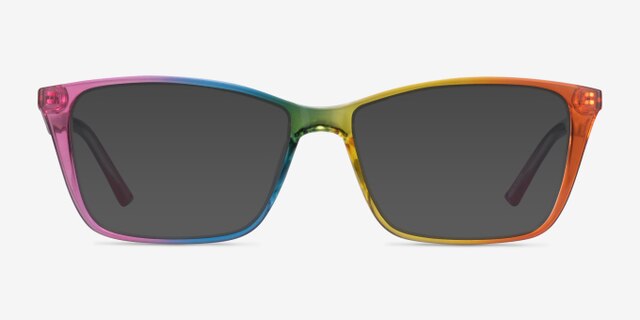 Sunbeam Rainbow PlasticEyeglass Frames from EyeBuyDirect, with Tinted Lenses