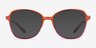 Stunning Pink Orange PlasticEyeglass Frames from EyeBuyDirect, with Tinted Lenses