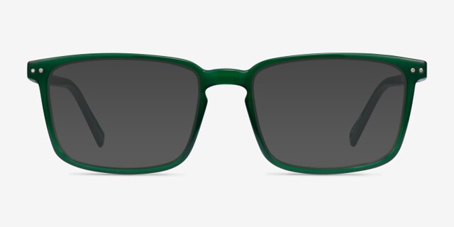 Moringa Green Eco-friendlyEyeglass Frames from EyeBuyDirect, with Tinted Lenses