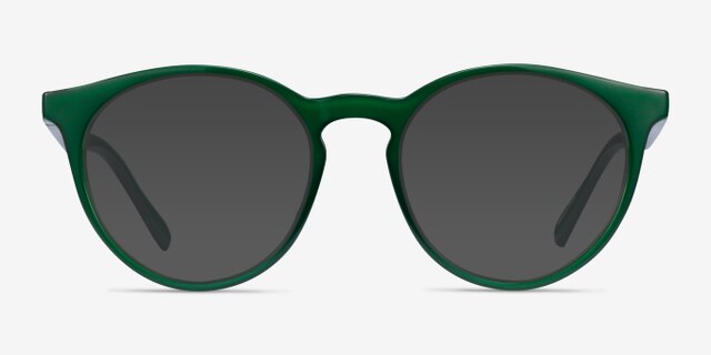 Ginkgo Green Eco-friendlyEyeglass Frames from EyeBuyDirect, with Tinted Lenses