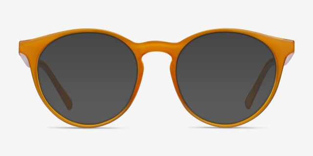 Ginkgo Yellow PlasticEyeglass Frames from EyeBuyDirect, with Tinted Lenses