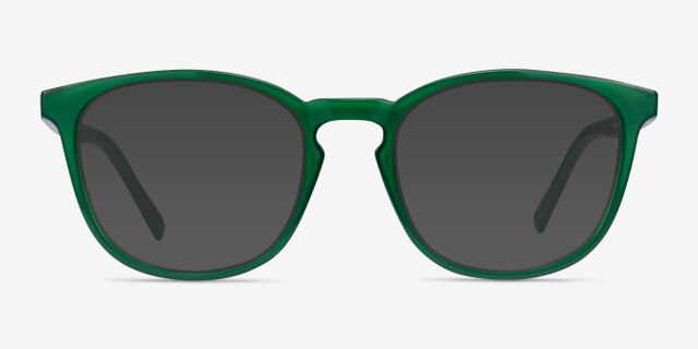 Persea Green Eco-friendlyEyeglass Frames from EyeBuyDirect, with Tinted Lenses