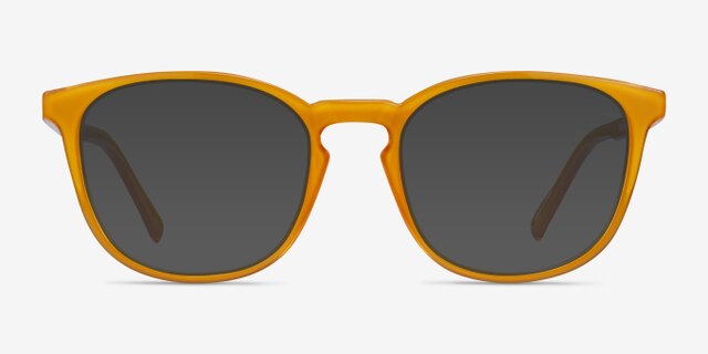 Persea Yellow Eco-friendlyEyeglass Frames from EyeBuyDirect, with Tinted Lenses
