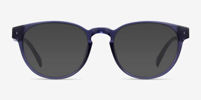 Hawthorne Crystal Dark Blue Eco-friendlyEyeglass Frames from EyeBuyDirect, with Tinted Lenses