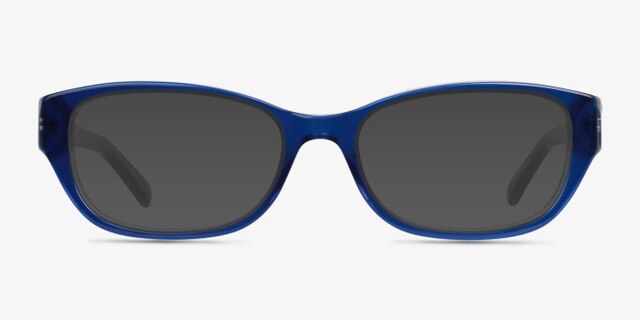 Rafi Navy AcetateEyeglass Frames from EyeBuyDirect, with Tinted Lenses