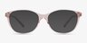 Piper Clear Pink AcetateEyeglass Frames from EyeBuyDirect, with Tinted Lenses