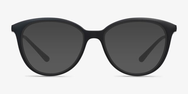 Neely Matte Black PlasticEyeglass Frames from EyeBuyDirect, with Tinted Lenses