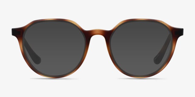 Prue Matte Tortoise PlasticEyeglass Frames from EyeBuyDirect, with Tinted Lenses