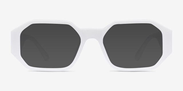 Indie White AcetateEyeglass Frames from EyeBuyDirect, with Tinted Lenses