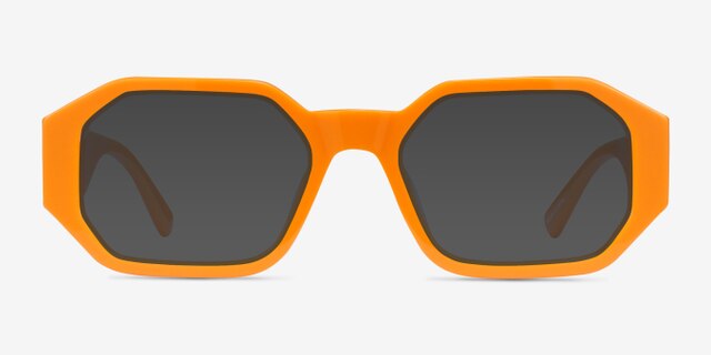 Indie Orange AcetateEyeglass Frames from EyeBuyDirect, with Tinted Lenses