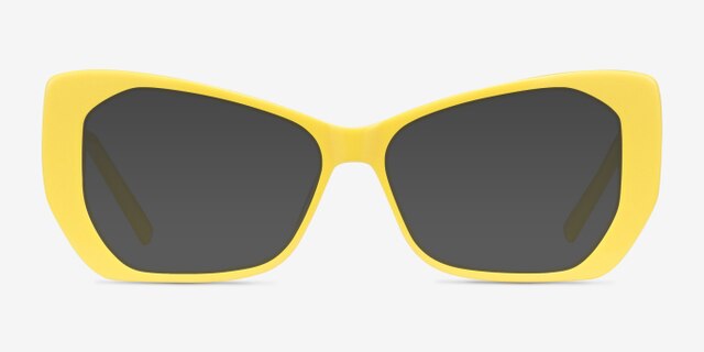 Deduce Yellow AcetateEyeglass Frames from EyeBuyDirect, with Tinted Lenses