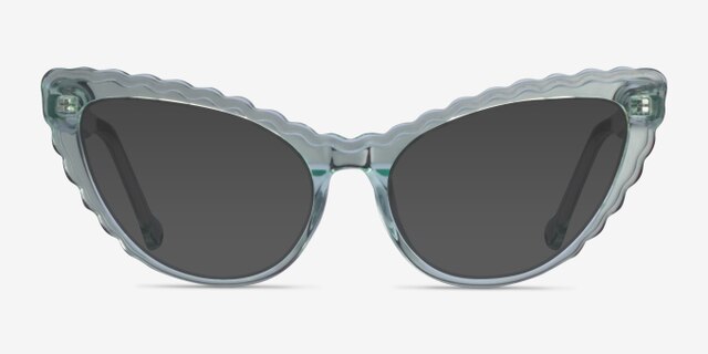 Pen Clear Green AcetateEyeglass Frames from EyeBuyDirect, with Tinted Lenses