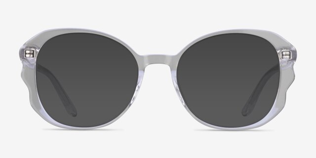 Papillon Clear AcetateEyeglass Frames from EyeBuyDirect, with Tinted Lenses