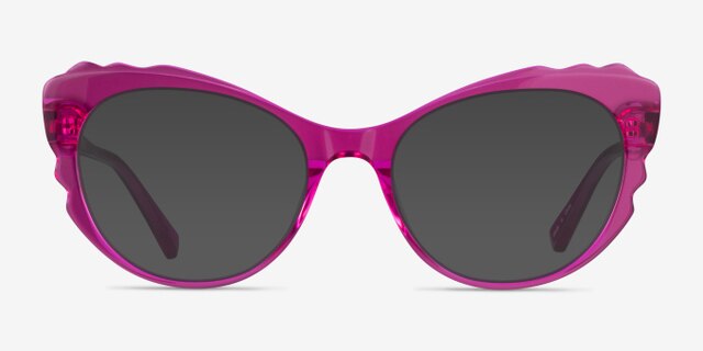 Cassis Purple AcetateEyeglass Frames from EyeBuyDirect, with Tinted Lenses