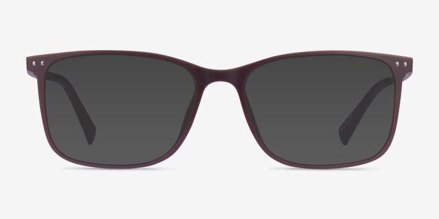 Ease Dark Brown PlasticEyeglass Frames from EyeBuyDirect, with Tinted Lenses