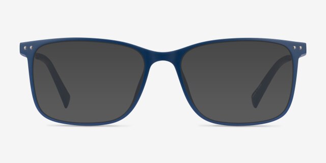 Ease Navy PlasticEyeglass Frames from EyeBuyDirect, with Tinted Lenses