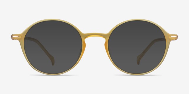 Matcha Clear Yellow PlasticEyeglass Frames from EyeBuyDirect, with Tinted Lenses
