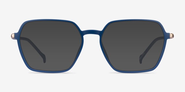 Tatsu Navy PlasticEyeglass Frames from EyeBuyDirect, with Tinted Lenses