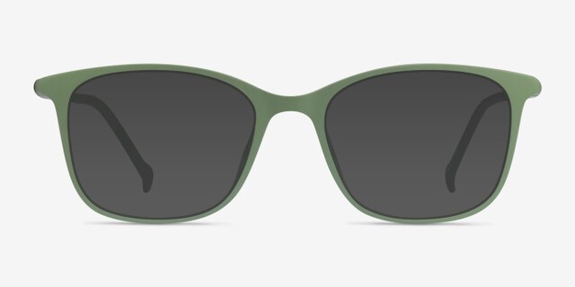 Bamboo Green PlasticEyeglass Frames from EyeBuyDirect, with Tinted Lenses