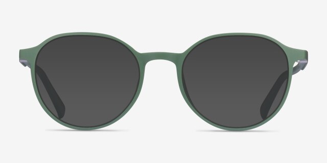 Fresco Green PlasticEyeglass Frames from EyeBuyDirect, with Tinted Lenses