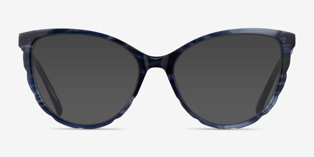 Flutter Blue Floral AcetateEyeglass Frames from EyeBuyDirect, with Tinted Lenses