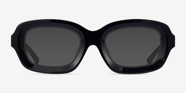 Borough Black AcetateEyeglass Frames from EyeBuyDirect, with Tinted Lenses