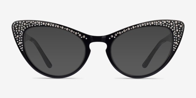 Abyssinian Black AcetateEyeglass Frames from EyeBuyDirect, with Tinted Lenses
