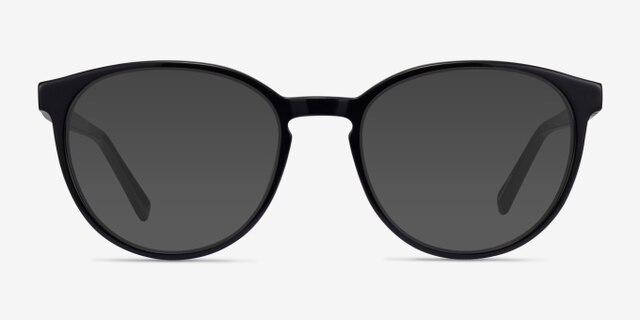 Lennon Black AcetateEyeglass Frames from EyeBuyDirect, with Tinted Lenses
