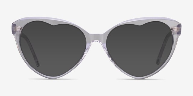 Cara Clear Crystal AcetateEyeglass Frames from EyeBuyDirect, with Tinted Lenses