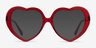 Suki Crystal Red AcetateEyeglass Frames from EyeBuyDirect, with Tinted Lenses