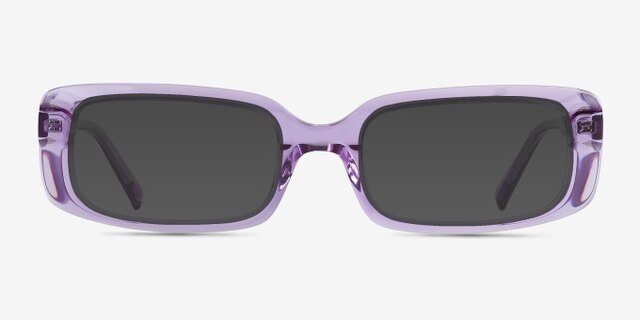 Anita Crystal Purple AcetateEyeglass Frames from EyeBuyDirect, with Tinted Lenses