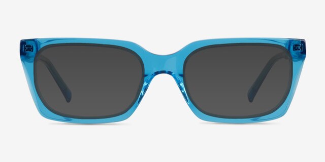 Petula Crystal Fluo Blue AcetateEyeglass Frames from EyeBuyDirect, with Tinted Lenses